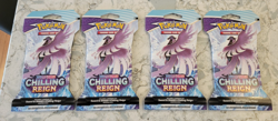 New Pokemon TCG Chilling Reign 2021 Sleeved Booster Pack Sealed Lot of 8 - Image 3