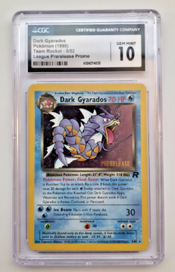 1999 Pokemon Team Rocket Dark Gyarados #8/82 Pre-Release Holo - CGC 10 Gem Mint - Image 1