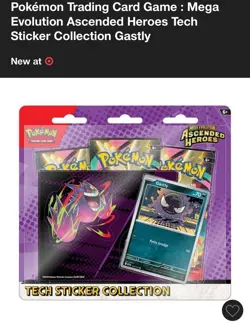 Pokemon Mega Evolution S2.5 Ascended Heroes Tech Sticker - Ghastly PREORDER! - Image 1