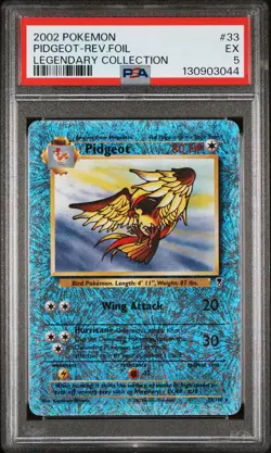 2002 Pokemon Legendary Collection #33 Pidgeot-Rev.Foil PSA 5 - Image 1