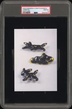 2024 POKEMON X CRAFTS EXHIBITION AZABUDAI HILLS GALLERY POSTCARD UMBREON PSA 10 - Image 1