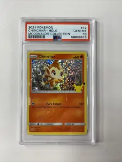 Pokemon Chimchar Holo 25th Anniversary Mcdonald's Collection Promo 12/25 PSA 10 - Image 1