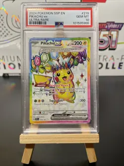 Pikachu Ex Pokemon Ssp En-Surging Sparks 219 PSA 10 - Image 1