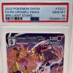 2022 Pokemon SWSH: Brilliant Stars #TG21 FA/RAPID STRIKE URSHIFU VMAX - PSA 10 - Image 2