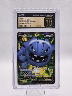Pokemon Steelix V Vivid Voltage Holo Full Art Ultra Rare 176/185 CGC 10 Pristine - Image 1