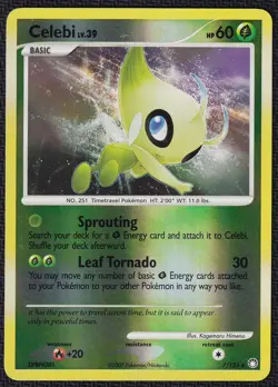 Pokemon Celebi 7/123 Reverse Holo Rare Mysterious Treasures - Image 1