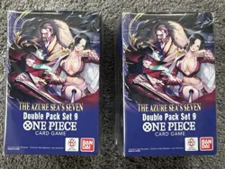 (2) ONE PIECE TCG Double Pack Set 9 The Azure Sea's Seven FACTORY SEALED NEW Lot - Image 1