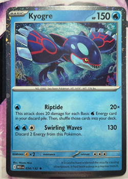 Pokemon Kyogre Knockout Collection Cosmos Holo Promo Mega Evolution Card 34/132 - Image 1