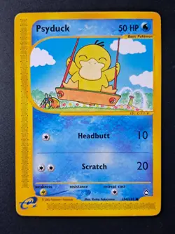 Pokemon Card Psyduck 104/147 Aquapolis EXC/NM - Image 1