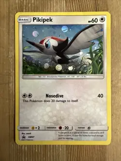 Pikipek - SM07 - Pokemon Promo Sun & Moon Holo Rare Card DMG - Image 1