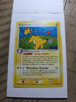 Ampharos 1/115 EX Unseen Forces Pokemon Card, Reverse Holo Rare Stamped - Image 1