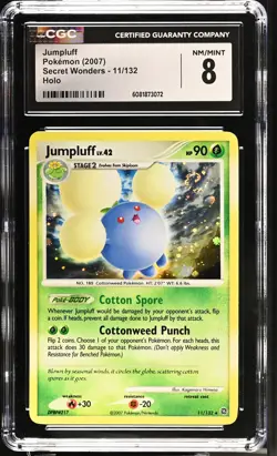 CGC 8 Jumpluff 2007 Secret Wonders 11/132 Holo SWIRL Pokemon Card - Image 1