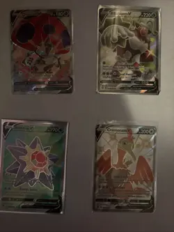 4 Textured Full Art V Pokemon Cards - Image 1