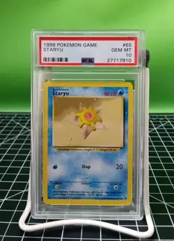Pokemon Graded Staryu #65 Card PSA 10 Gem Mint 1999 Unlimited Base Set TGC - Image 1