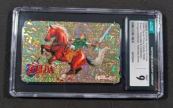 1998 Legend of Zelda: Ocarina of Time Phone Card CGC 9 MINT Dengeki February - Image 2