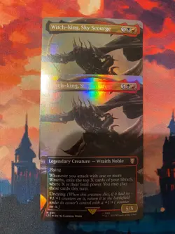 MTG Lord of the Rings Witch King Sky Scourgle Borderless Foil x 2 - Image 1