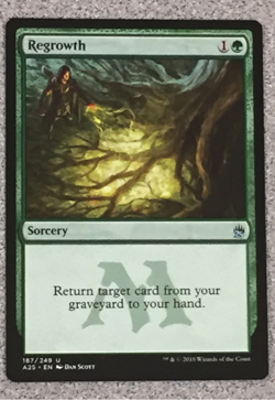 MTG - REGROWTH 1X- MASTERS 25 - UNCOMMON - SORCERY - NM - Image 1
