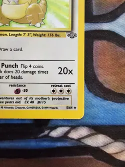 Pokemon TCG Kangaskhan Jungle 5/64 Holo Unlimited Holo Rare NM - Image 2