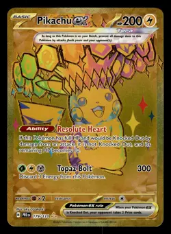 Pikachu ex 179/131 Hyper Rare Prismatic Evolutions Pokemon Card - Image 1