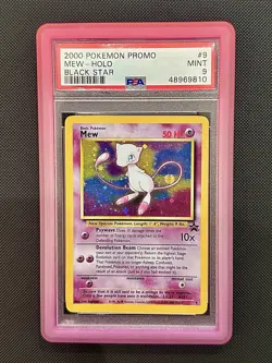 *MINT* Black Star Promo Mew #9 Pokemon 2000 Holo Foil PSA 9 💎 (SWIRL) - Image 1