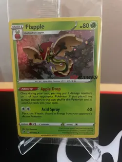 Flapple Pokemon Sword & Shield Rebel Clash 022/192 EBGames Stamp Holo - Image 1