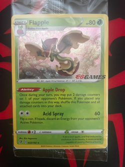 Flapple Pokemon Sword & Shield Rebel Clash 022/192 EBGames Stamp Holo - Image 2