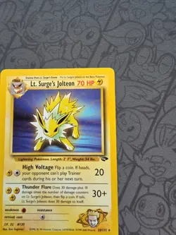 Pokemon: Lt. Surge's Jolteon #28/132 Rare Non-holo Gym Challenge 2000 - LP - J75 - Image 5