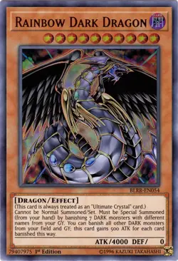 1x (EX) Rainbow Dark Dragon - BLRR-EN054 - Ultra Rare - 1st Edition YuGiOh - Image 1