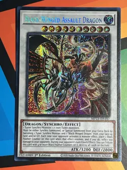 Yugioh Black-Winged Assault Dragon MP23-EN187 Secret Rare 1st Edition NM x1 - Image 1