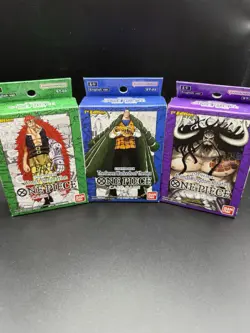 One Piece Super Pre Release Starter Deck 2-3-4 Sealed - Crocodile - Kaido - Kid - Image 1