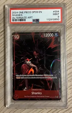 One Piece Shanks 2024 Japanese Emperors New World Alternate Art #OP09-004 PSA 9 - Image 1