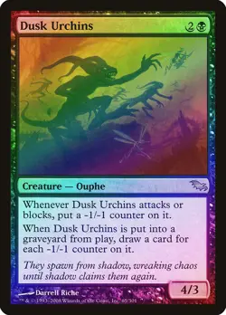 Dusk Urchins FOIL Shadowmoor PLD Black Rare MAGIC THE GATHERING CARD ABUGames - Image 1