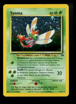 Yanma 17/75 Neo Discovery 2001 Holo Rare WOTC Pokemon Card TCG - Image 1