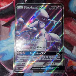 Pokemon Mewtwo GX TCG Full Art Ultra Rare Holo Card 72/73 Shining Legends NM - Image 1