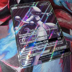 Pokemon Mewtwo GX TCG Full Art Ultra Rare Holo Card 72/73 Shining Legends NM - Image 2