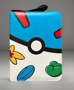 NEW Pokemon POKEBALL 50pg Blue & White 3-Ring 200 Trading Card Storage Binder - Image 1