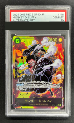 PSA 10 ONE Piece Card Monkey.D.Luffy SEC Parallel OP10-118 Royal Bloodline Japan - Image 1
