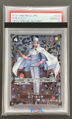 PSA 10 One Piece Card Rob Lucci SP OP05-093 Emperors in the New World Japanese - Image 1