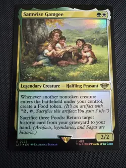 Magic the gathering Samwise Gamgee 222 R Foil LTR MTG NM Near Mint - Image 1