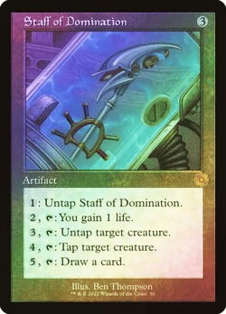 Staff of Domination | FOIL Brothers War Retro Frame Artifacts NM/LP MTG - Image 1