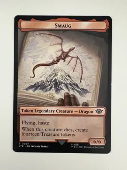 Smaug Token MTG Magic the Gathering Card NM Near Mint LTR - Image 1