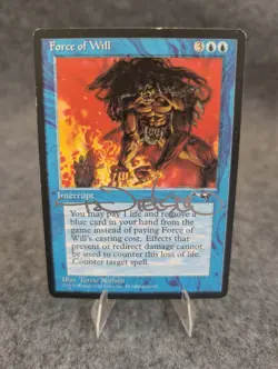 Force of Will Alliances SIGNED Moderately Played (MP) MTG Magic - Image 3