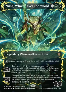 Mint/Near-Mint, English - 1 x MTG Nissa, Who Shakes the World - Raised Foil - Bo - Image 1