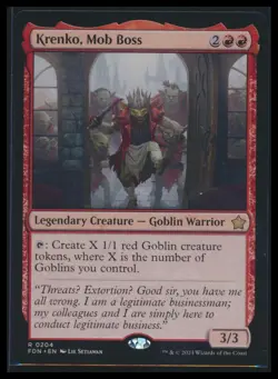 MTG-Krenko, Mob Boss- Foundations- Rare - Image 1