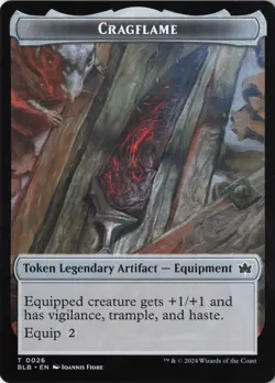 Cragflame Token Bloomburrow #26 NM MTG BLB - Image 1