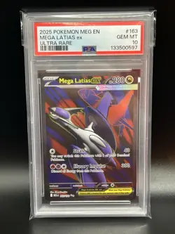 Pokemon TCG Mega Latias Full Art Ultra Rare Card 163/132 Mega Evolution PSA 10 - Image 1