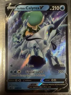 Ice Rider Calyrex V 045/198: Pokemon TCG Chilling Reign Full Art - Image 1