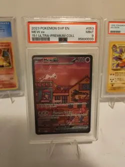 Mew ex SVP 053 SV Black Star Promo 151 UPC Pokemon TCG PSA 9 MINT - Image 1