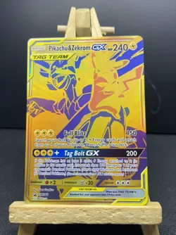 Pikachu & Zekrom GX Tag Team SM248 Promo Sun & Moon Pokemon 2021 - Image 1