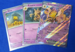 Pokemon 151 Abra Kadabra Alakazam EX Black Star TCG Promo Set - Image 1